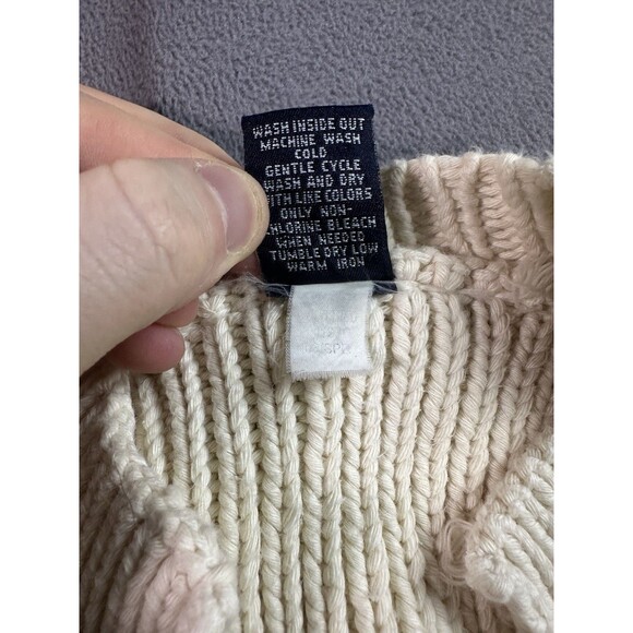 Vtg GAP Small Open Front Sweater Cardigan With Tie Knit - Picture 5 of 5